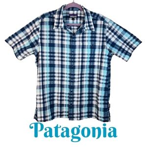 Patagonia Mens Shirt Sz L Worn Wear Puckerware Lightweight Casual Comfort